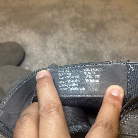 NEW Croft & Barrow Ortholite Suede Gray Ankle Boots Women’s, Size 8M - Picture 5 of 16